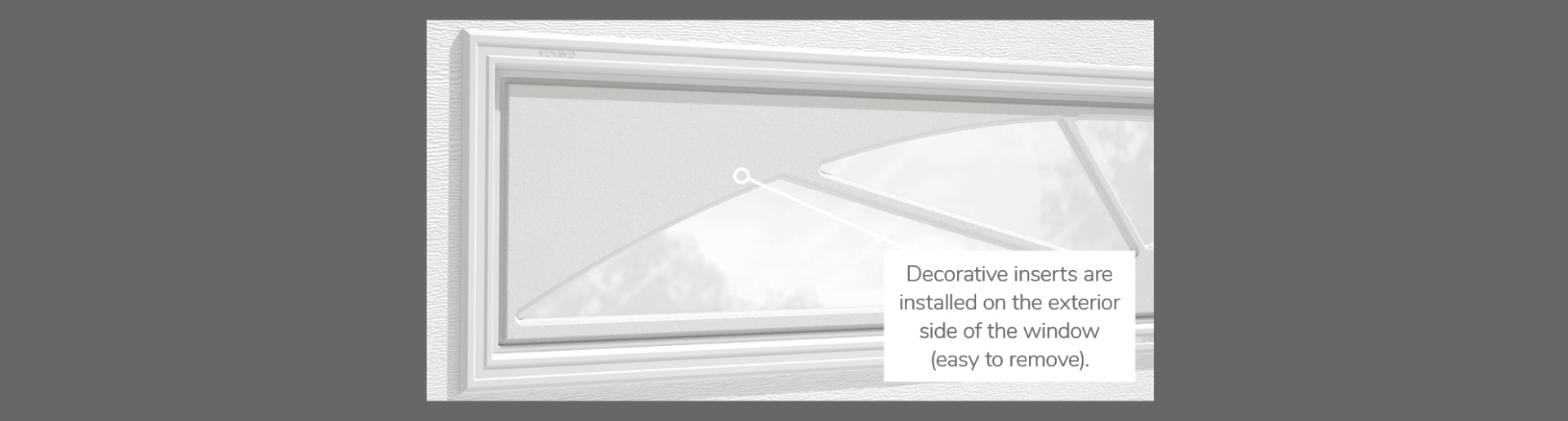 Williamsburg Decorative Insert, 40" x 13", available for door 2 layers - Polystyrene and Non-insulated